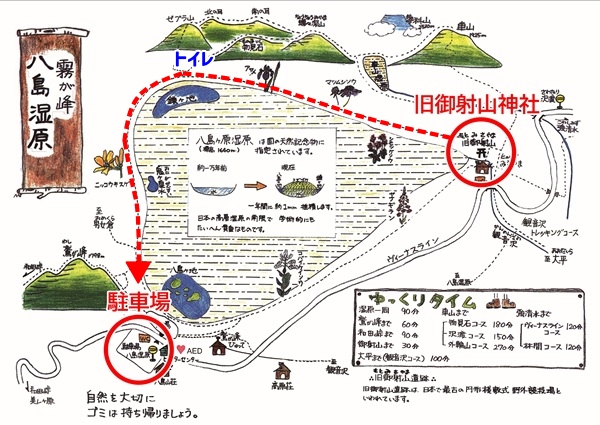 八島湿原マップ