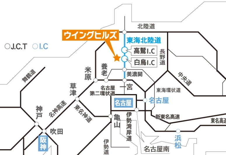 ウィングヒルズ白鳥マップ