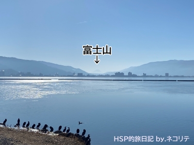 諏訪みずべ公園からの富士山