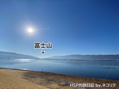 諏訪みずべ公園からの富士山