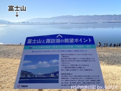 諏訪みずべ公園からの富士山