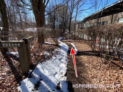 尖石縄文考古館の遊歩道