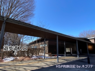 尖石縄文考古館の遊歩道