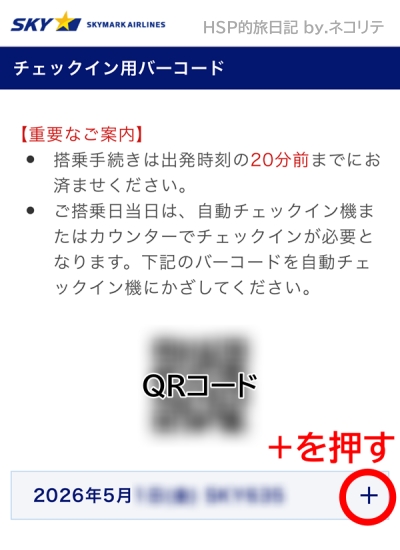 スカイマークのチェックイン