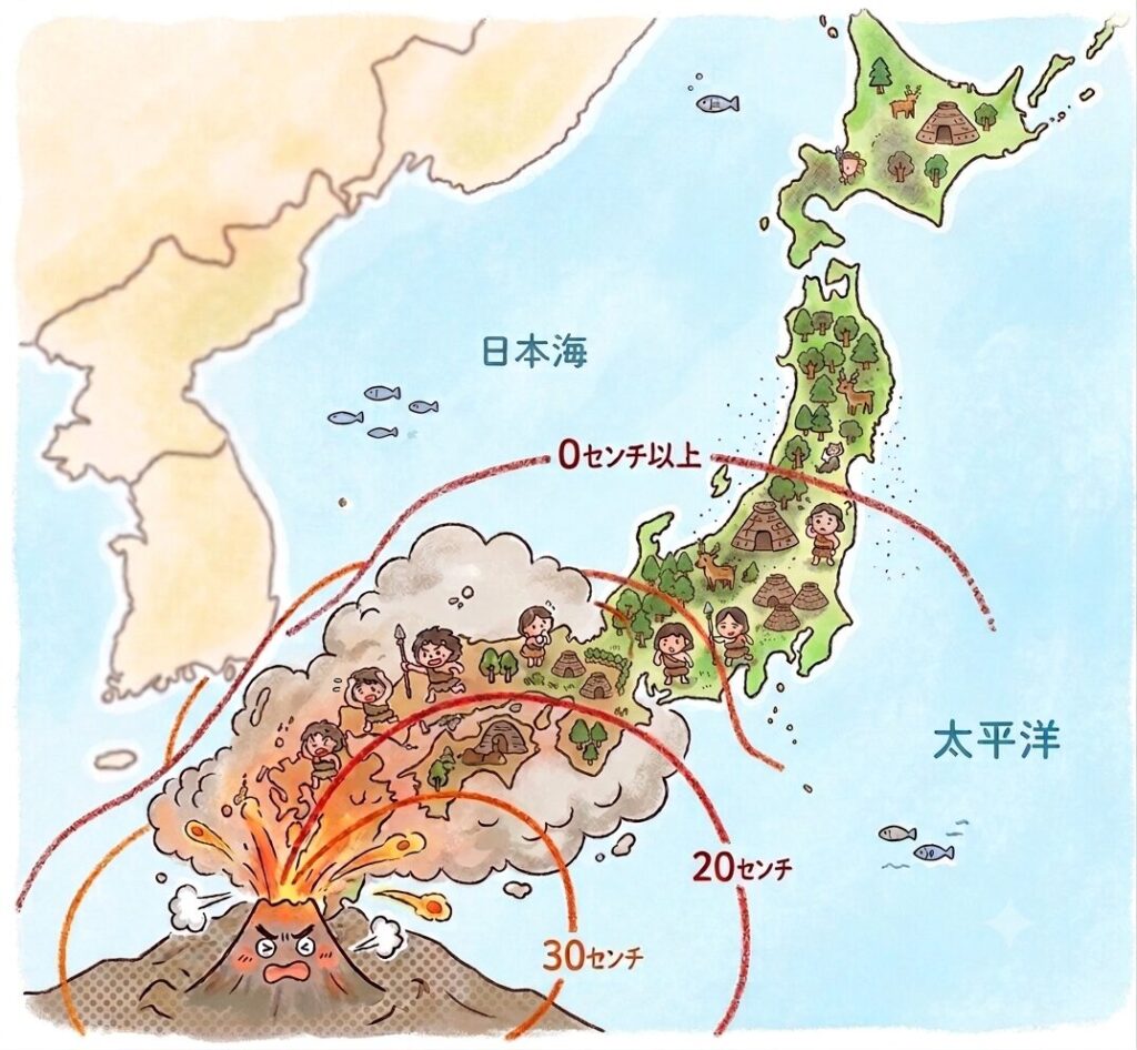 鬼界カルデラ噴火の降灰
