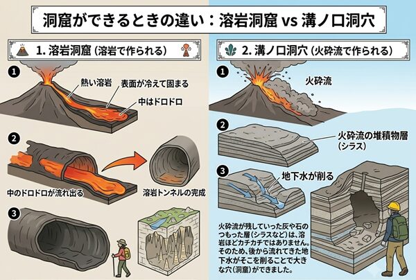 溝ノ口洞穴の成り立ち