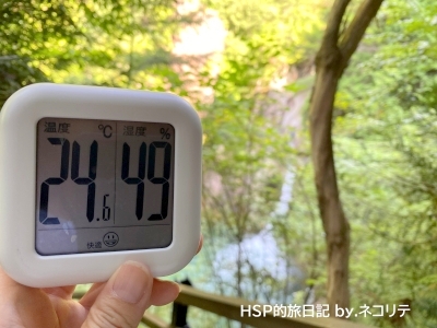 柿其渓谷の8月気温